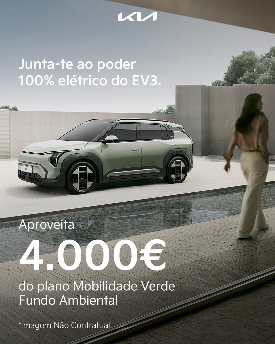 Vista traseira do Kia EV3