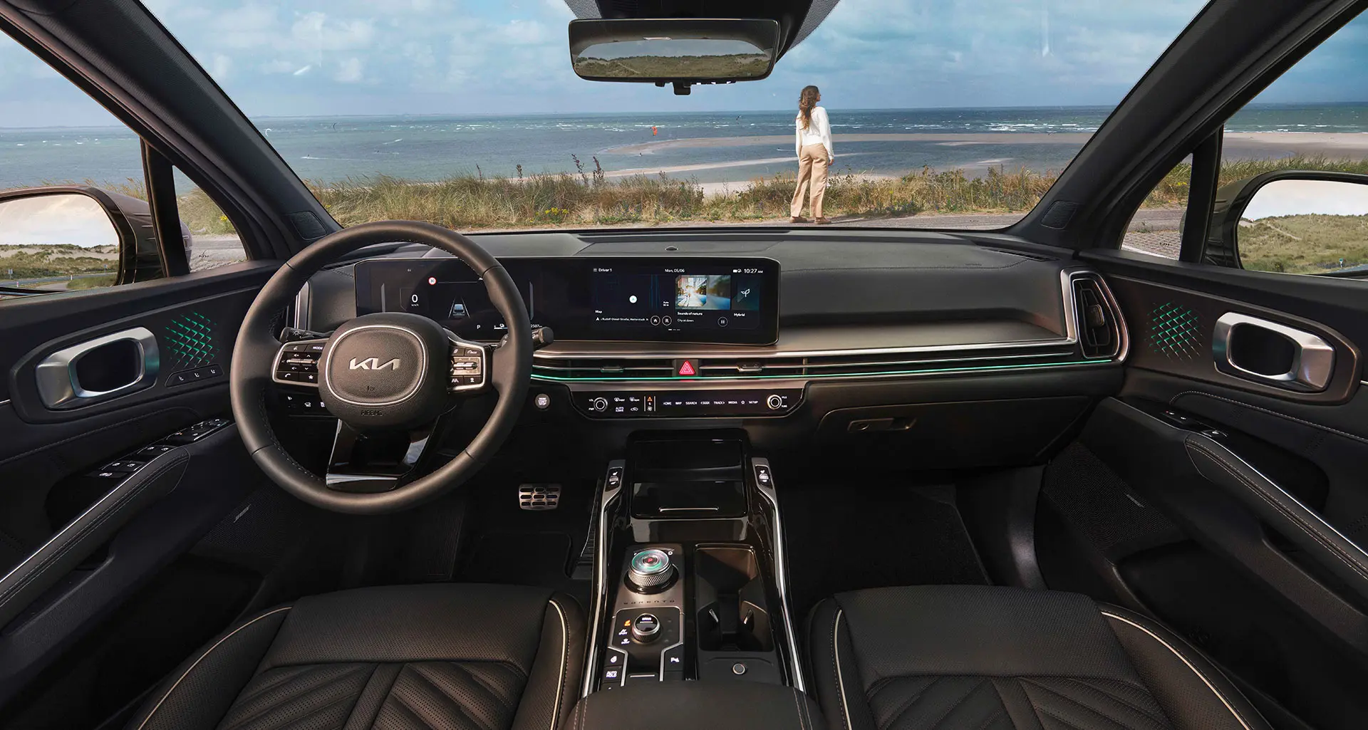  Painel de instrumentos simplificado no novo Kia Sorento